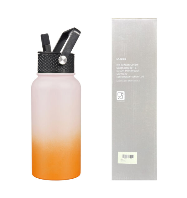 Snoekie Thermos Trinkflasche 800ml orange – Bild 5