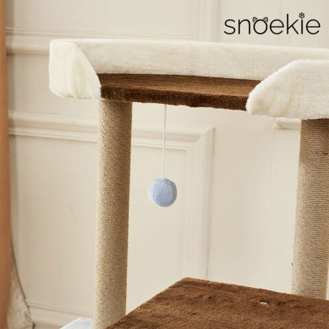 Snoekie Klassischer Mehr-Ebenen-Kratzbaum mit Plüsch-Elementen