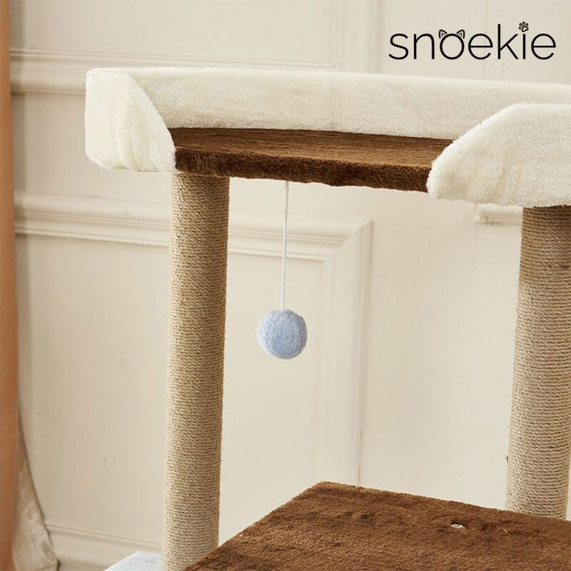 Snoekie Klassischer Mehr-Ebenen-Kratzbaum mit Plüsch-Elementen