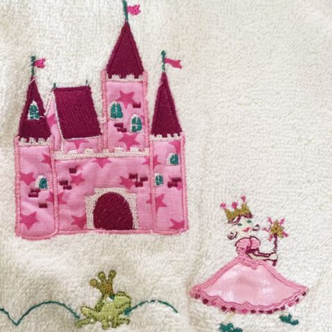 Morgenstern Kinder Badeponcho aus Baumwolle Schloss