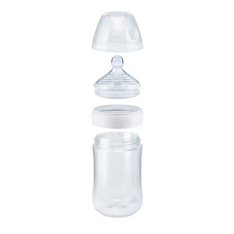 NUK Nature Sense Glasflasche Vorteil set mit 2 set Trinksauger & Schutzkappe