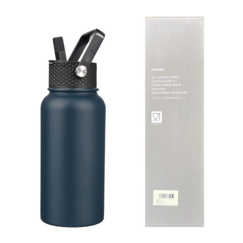7 Snoekie Thermos Trinkflasche 800ml dunkblau