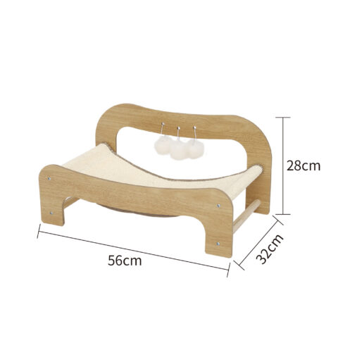 Snoekie Katzen-Chaiselongue aus Holz – stilvolles Design und eleganter Komfort für Ihre Katze