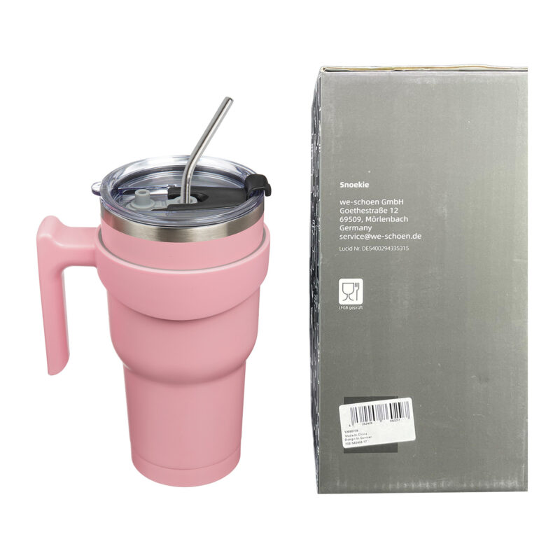 Snoekie Thermobecher 900 ml – Edelstahl-Trinkflasche groß & Fahsy Wärmflasche mit flauschigem Plüschbezug