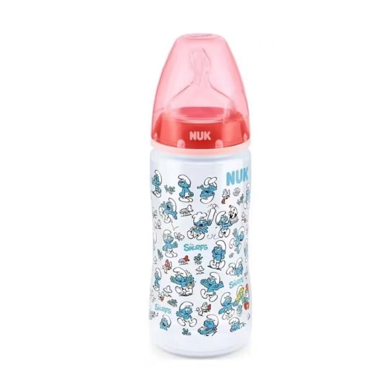 NUK First Choice+ Babyflasche, 6-18 M&Silikon Babyschnuller 18-36 Monate, 2 Stück Vorteilset