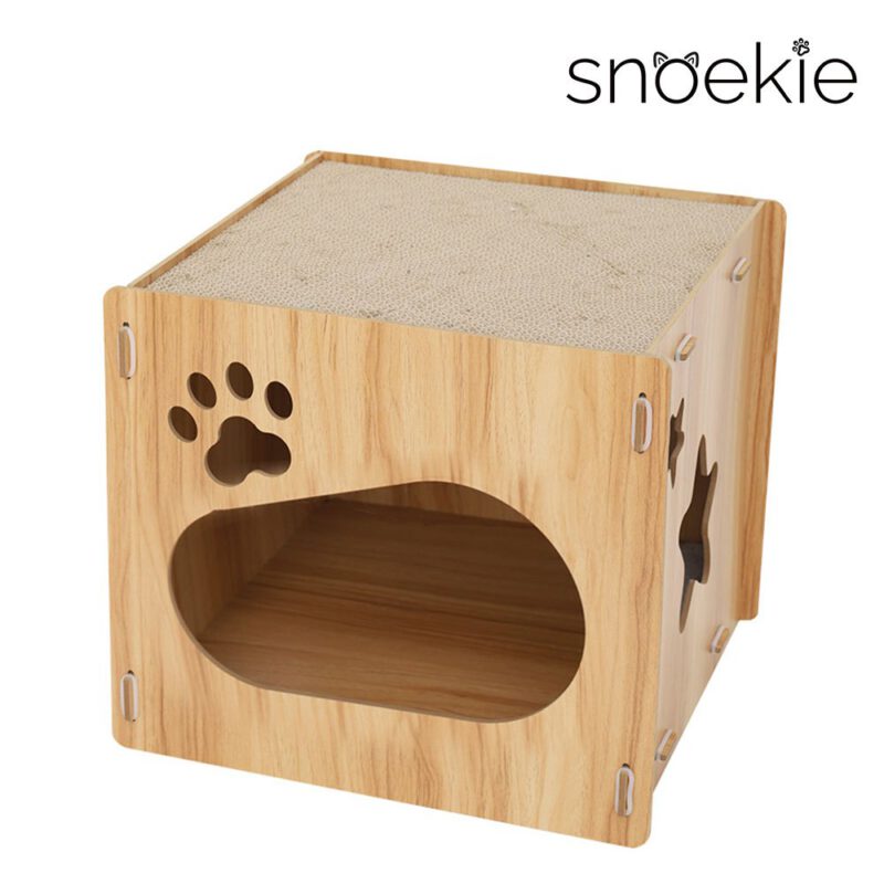 Snoekie Würfel-Katzenbett (Klein) – weiches Kuschelbett und gemütlicher Rückzugsort für Ihre Katze