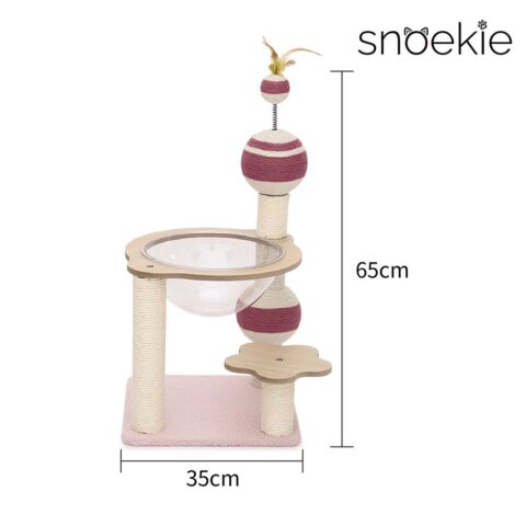 Snoekie Moderner Design-Kratzbaum mit transparenter Liegeschale