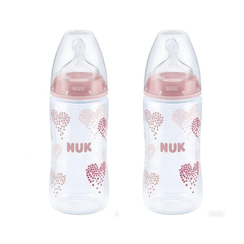 NUK First Choice Babyflasche 2* 300ml Herz mit 1M Sauger （2st)