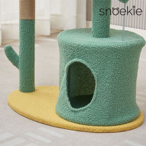 Snoekie Farbenfroher Design-Kratzbaum in Kaktus-Form mit Höhle