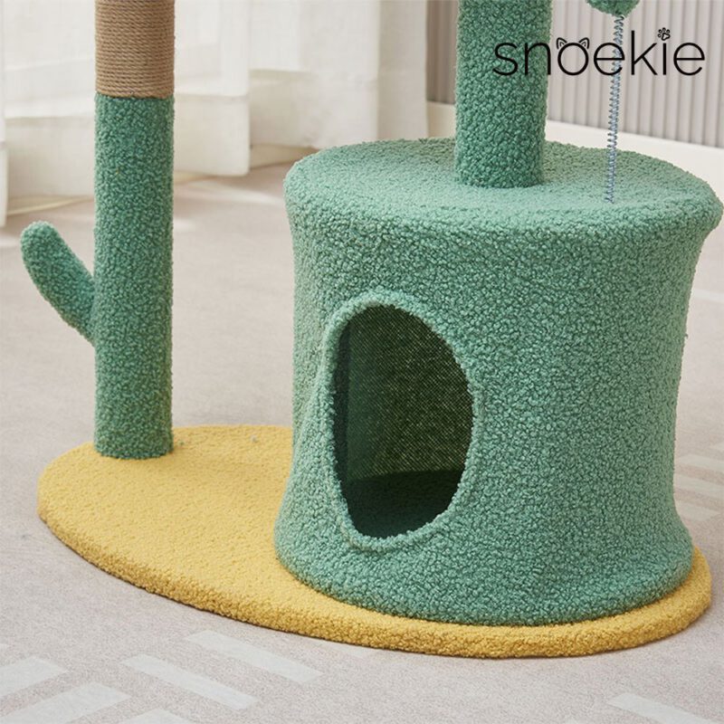 Snoekie Farbenfroher Design-Kratzbaum in Kaktus-Form mit Höhle
