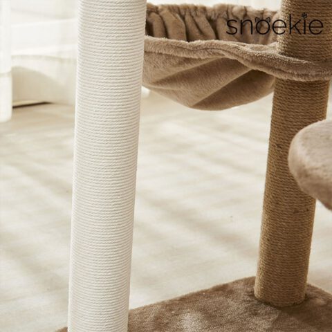 Snoekie Vielseitiger Kratzbaum mit Kuschelhöhle und Hängemulde