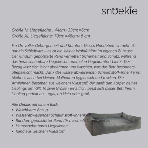9 Snoekie Orthopädisches Haustierbett Gaia