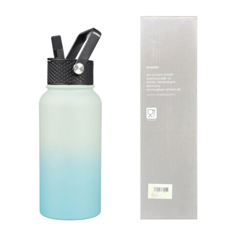 9 Snoekie Thermos Trinkflasche 800ml hell blau