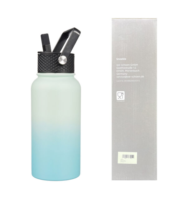Snoekie Thermos Trinkflasche 800ml hell blau – Bild 5