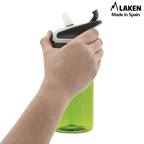 Laken Tritan Trinkflasche 450 ml – Kinderflasche mit Sicherheitsverschluss und Klappdeckel – Auslaufsicher SUMMIT LAZY