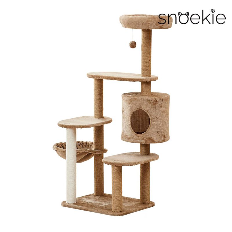 Snoekie Vielseitiger Kratzbaum mit Kuschelhöhle und Hängemulde