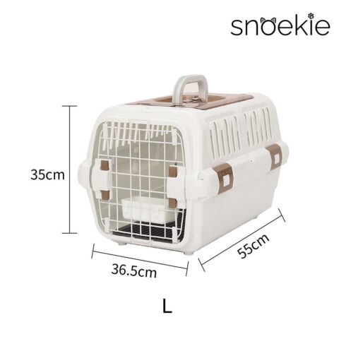 SNOEKIE Premium Transportbox vereint modernes Design, hochwertige Materialien und durchdachte Funktionalität – ideal für den sicheren und komfortablen Transport von Haustieren.
