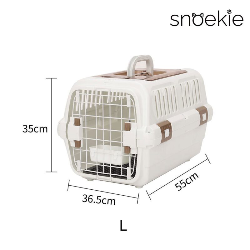 SNOEKIE Premium Transportbox vereint modernes Design, hochwertige Materialien und durchdachte Funktionalität – ideal für den sicheren und komfortablen Transport von Haustieren.