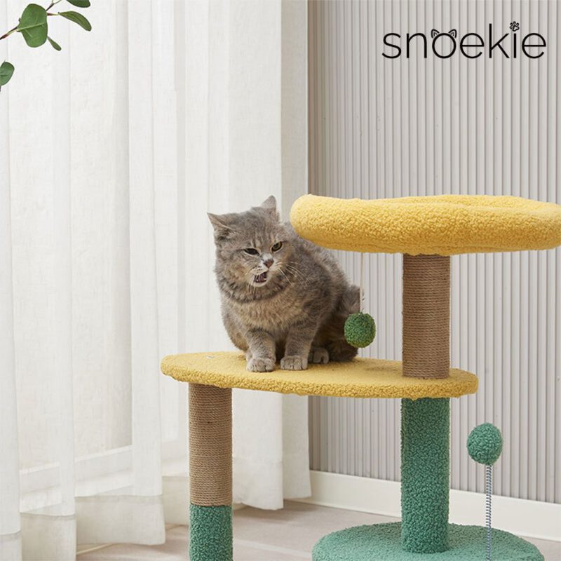 Snoekie Farbenfroher Design-Kratzbaum in Kaktus-Form mit Höhle