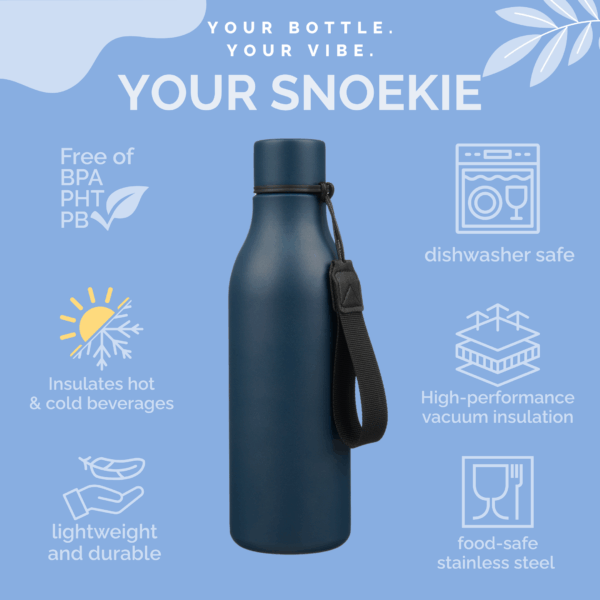 Snoekie Thermosflasche 530ml dunkel blau – Bild 2