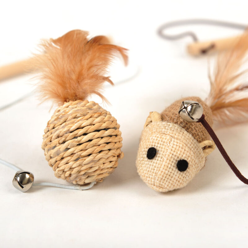 TB4 (2) Snoekie Holz-Katzenspielzeug