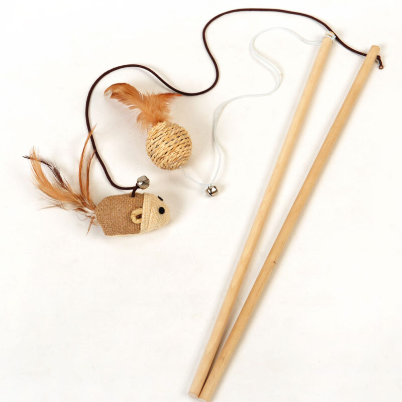 TB6 (2) Snoekie Holz-Katzenspielzeug