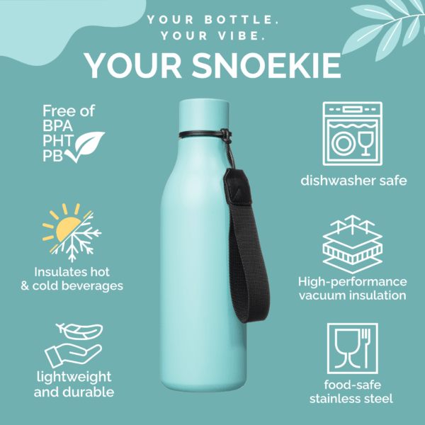 Snoekie Thermosflasche 530ml hell blau – Bild 2