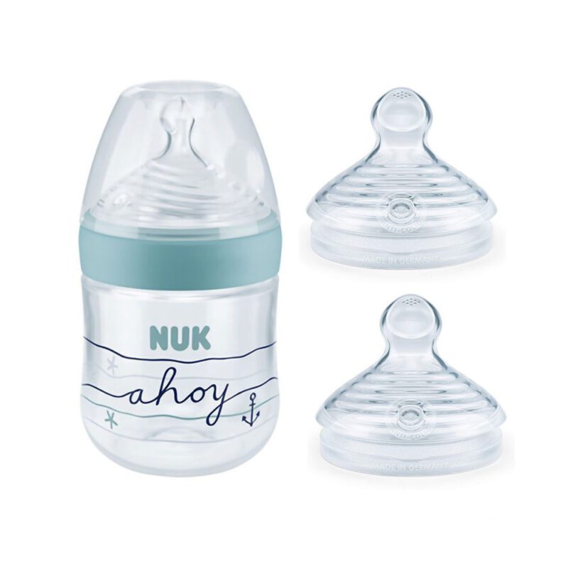 NUK Nature Sense Beach PP Babyflasche 150ml+Sauger 6-18M BPA Frei�, Farbe: grün, Grundfarbe: grün