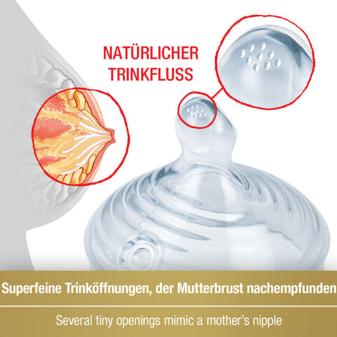 Babyflasche NUK Baby Glasflasche VORTEIL set 240ml+120ml