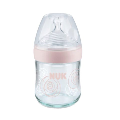 NUK Nature Sense Glasflasche Vorteil set mit 2 set Trinksauger & Schutzkappe