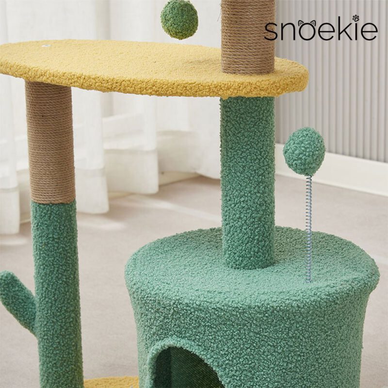 Snoekie Farbenfroher Design-Kratzbaum in Kaktus-Form mit Höhle