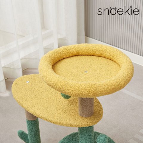 Snoekie Farbenfroher Design-Kratzbaum in Kaktus-Form mit Höhle