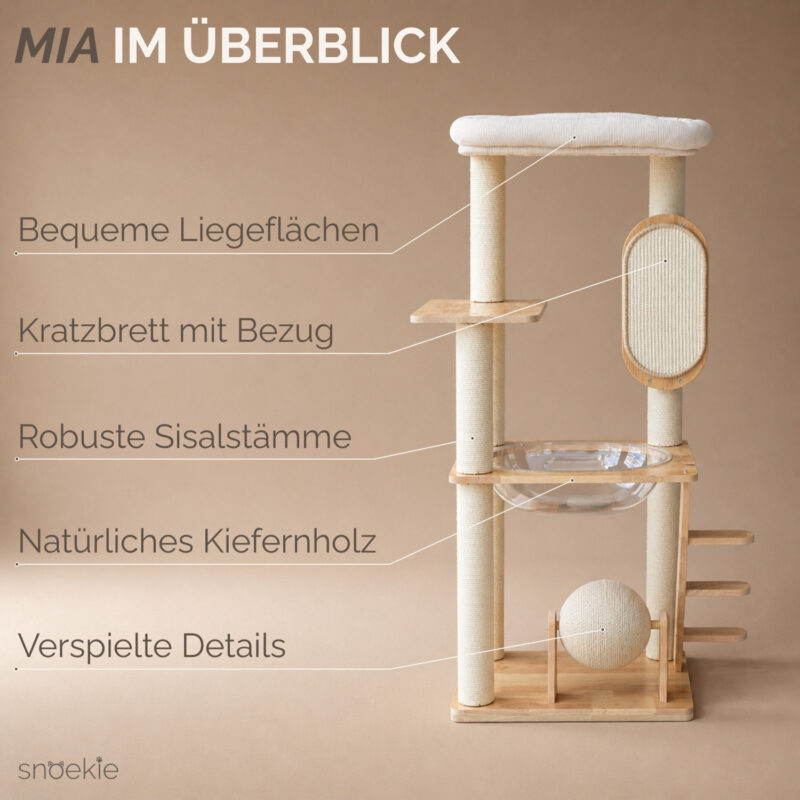 b205a0b0-6a21-486e-aab5-452a56a47174_1500x1500.jpeg.format.jpg SNOEKIE Katzenbaum |Katzenmöbel aus massivem Gummibaumholz 120 cm stabiler Kratzbaum mit Liegeflächen Sisal Stämmen und elegantem Design für moderne Wohnräume