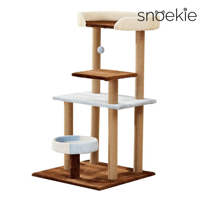 Snoekie Klassischer Mehr-Ebenen-Kratzbaum mit Plüsch-Elementen