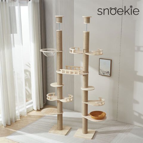 Snoekie Luxuriöser, Deckenhoher Kratzbaum mit Mehreren Ebenen