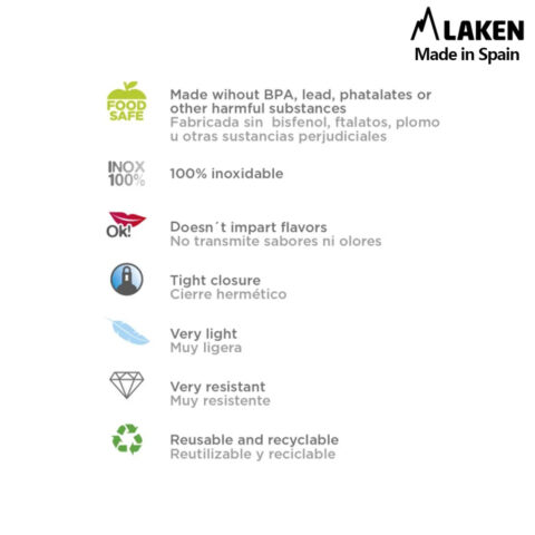 Laken Tritan Trinkflasche 450 ml – Kinderflasche mit Sicherheitsverschluss und Klappdeckel – AuslaufsicherL SUMMITMAGICAL FOREST