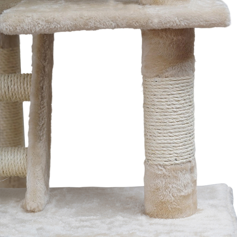 Snoekie Luxus-Mehrstufiger Katzenbaum mit Katzennest (Beige)