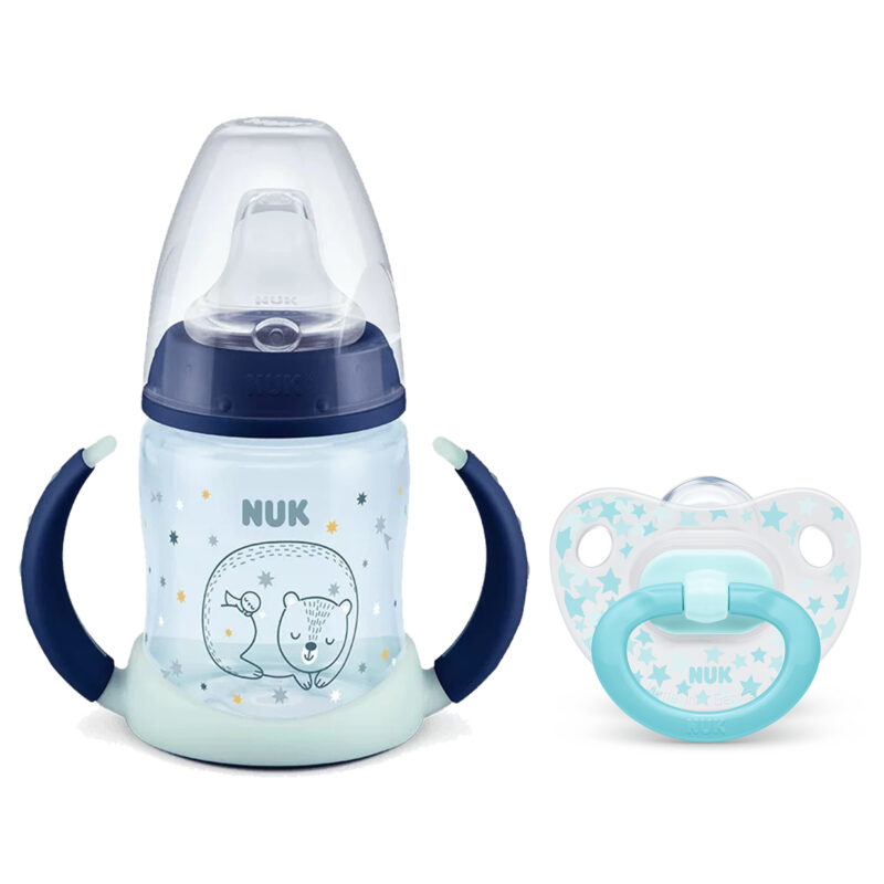 NUK Puuh First Choice Trinklernflasche 150ml mit&NUK Schnuller 0-6 Monate