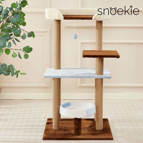 Snoekie Klassischer Mehr-Ebenen-Kratzbaum mit Plüsch-Elementen