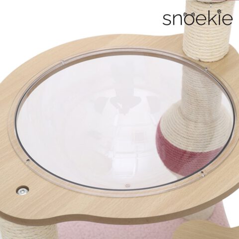 Snoekie Moderner Design-Kratzbaum mit transparenter Liegeschale