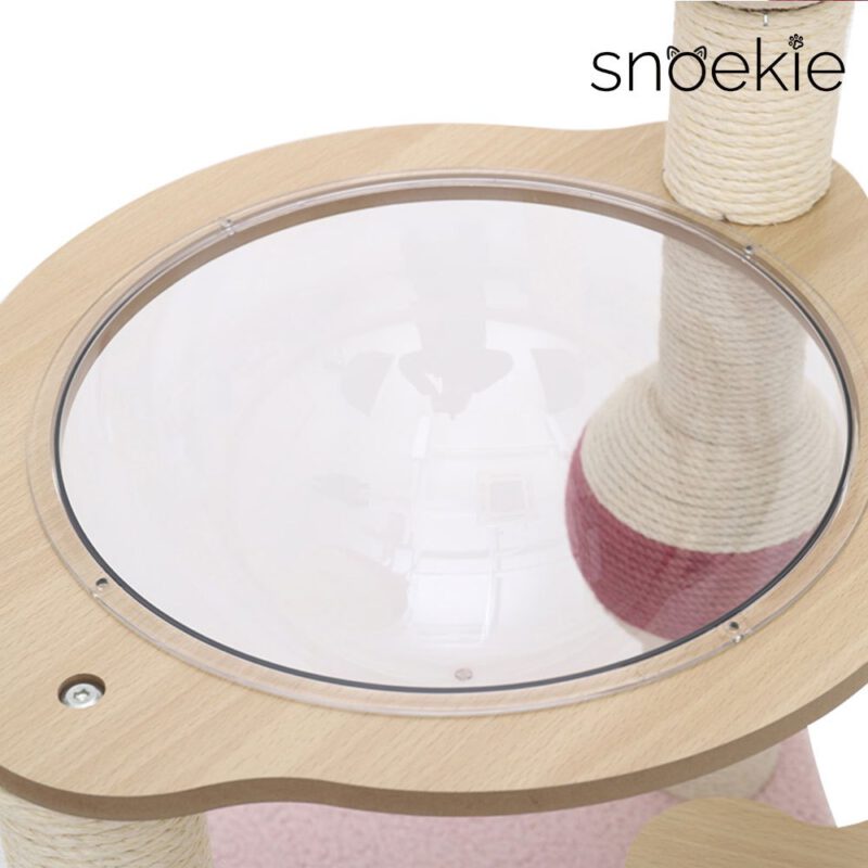 Snoekie Moderner Design-Kratzbaum mit transparenter Liegeschale