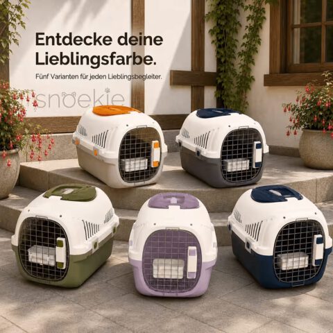 c373b000-f0a7-4395-ae88-45c2ec029e51_1040x1040.jpg SNOEKIE Haustier Transportbox für Katzen & kleine Hunde – Robuste Tierbox mit aufklappbarer Dachöffnung am Tragegriff, Sichere Metalltür, Leicht & Stabil, Ideal für Auto, Reisen & Tierarzt Grün