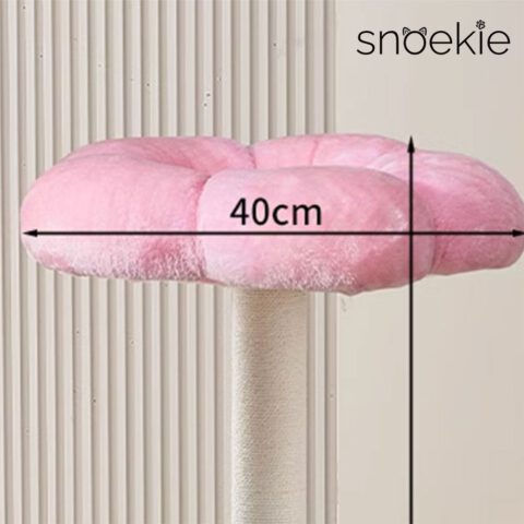 snoekie kratzbaum KT-0036 – Niedlicher Kratzbaum mit Katzenhaus, harmonische Farben, 95 cm