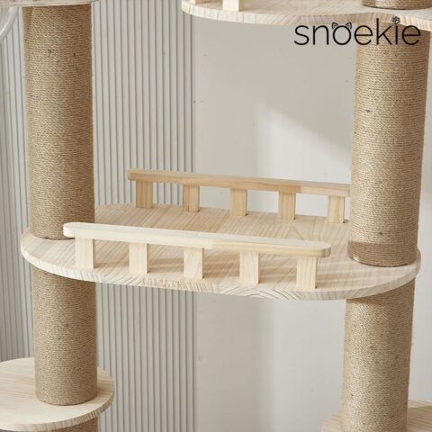 Snoekie Luxuriöser, Deckenhoher Kratzbaum mit Mehreren Ebenen