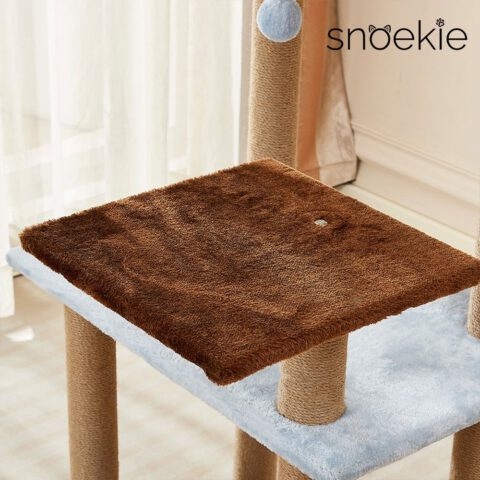 Snoekie Klassischer Mehr-Ebenen-Kratzbaum mit Plüsch-Elementen