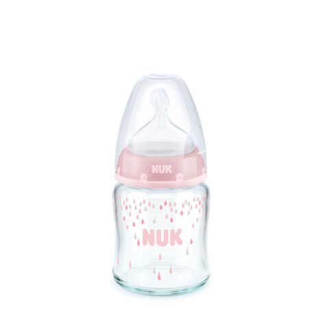 NUK First Choice Babyflasche|Glasflasche 120ml rosa