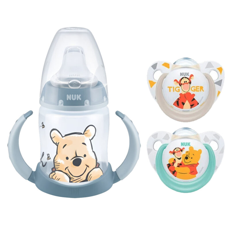 NUK Puuh First Choice Trinklernflasche 150ml mit&NUK Star Latexsauger 0-6Monate