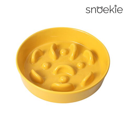 snoekie Anti-Schling Napf aus Porzellan – 15×15×3.5 cm, Spülmaschinenfest, Hochtemperaturgebrannt, Buntes Design