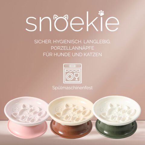 e17bc503-c07b-4d5d-bb58-97a7b6c598f4_1875x1875.jpg snoekie Erhöhter Anti-Schling Napf aus Porzellan – 17×17×8 cm, Hochtemperaturgebrannt, Spülmaschinenfest, Buntes Design