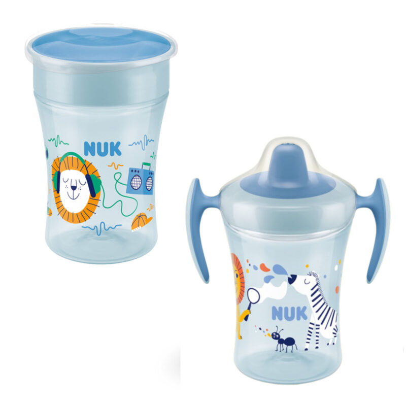NUK Magic Cup 230ml VorteilsetBabyflasche +NUK Trinklernbecher Trainer Cup 230ml